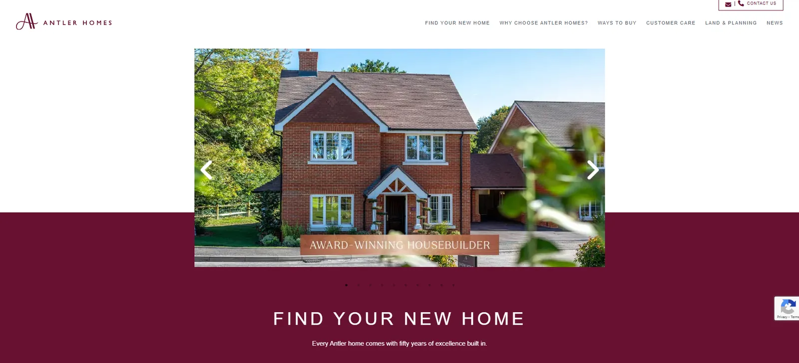 Antler Homes website